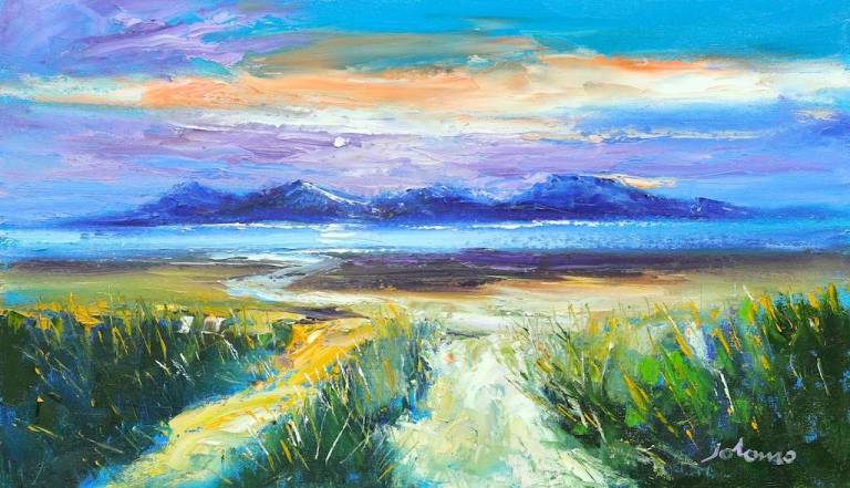 Ostel Bay looking to Arran 14x24 - John Lowrie Morrison