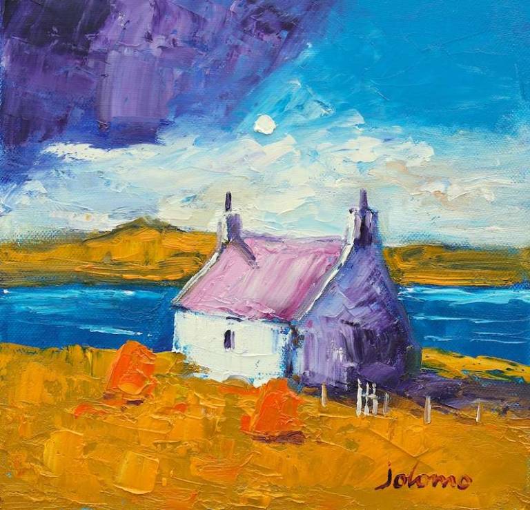 Twa haystacks Isle of Harris 10x10 - John Lowrie Morrison