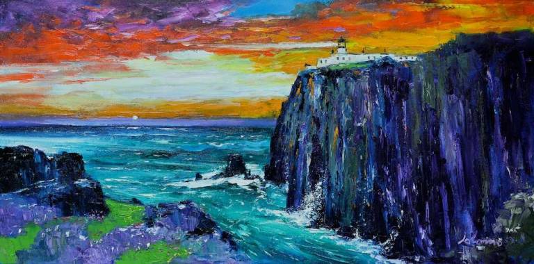 Neist Point Lighthouse Isle of Skye 20x40 - John Lowrie Morrison