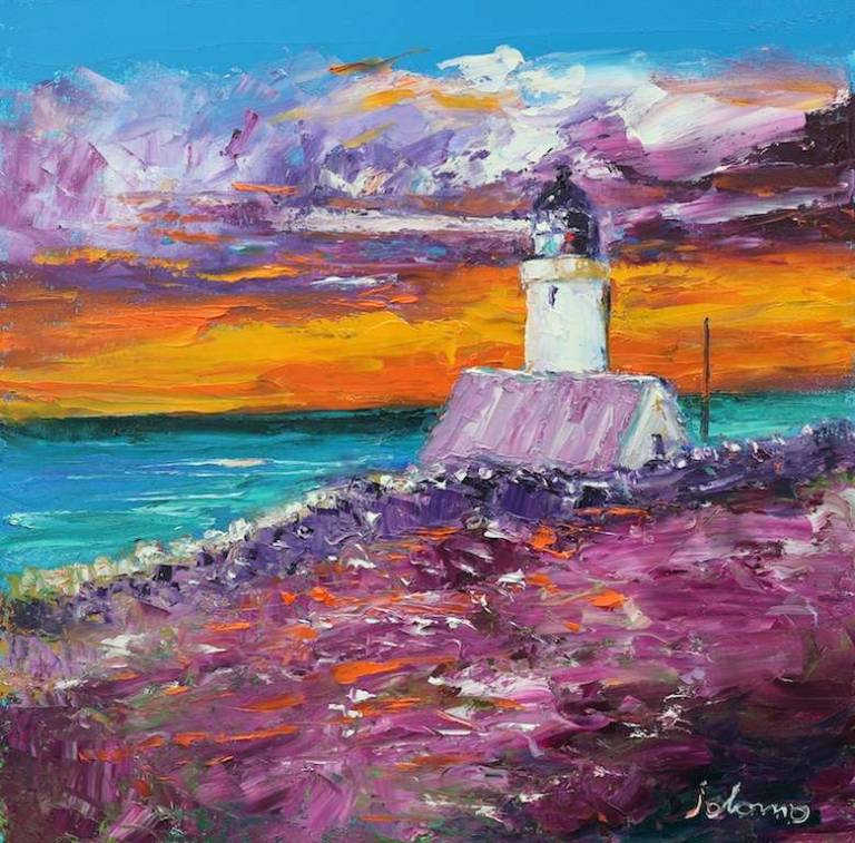 Dunnet Head storm brewing Caithness 20x20 - John Lowrie Morrison