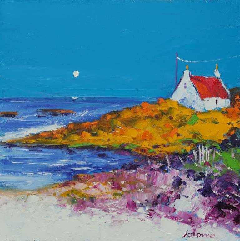 Red Roof Isle of Lewis 16x16 - John Lowrie Morrison