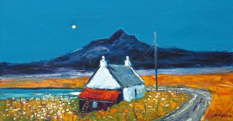 Wee croft at Ben Resipole Ardnamurchan 16x30 - John Lowrie Morrison