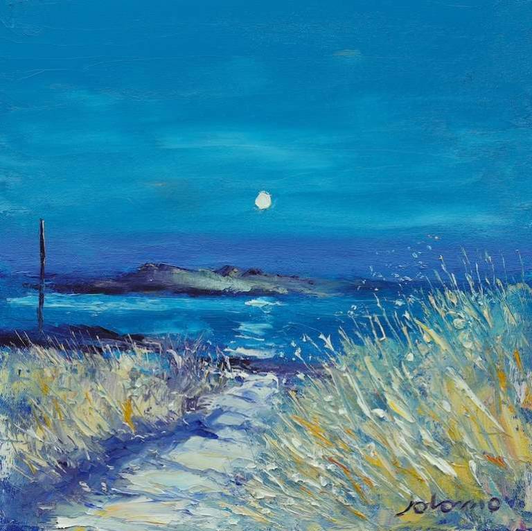 Path to the east side Isle of Iona 12x12 - John Lowrie Morrison