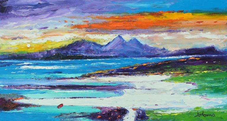 Eveninglight Sanna Bay Ardnamurchan 16x30 - John Lowrie Morrison