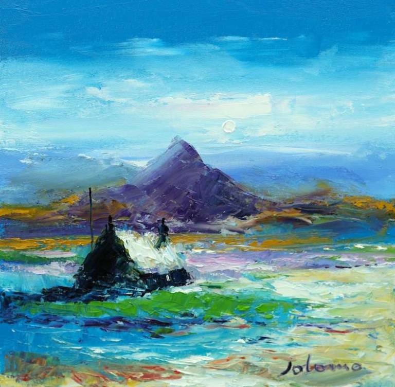 Eveninglight North Uist 12x12 - John Lowrie Morrison