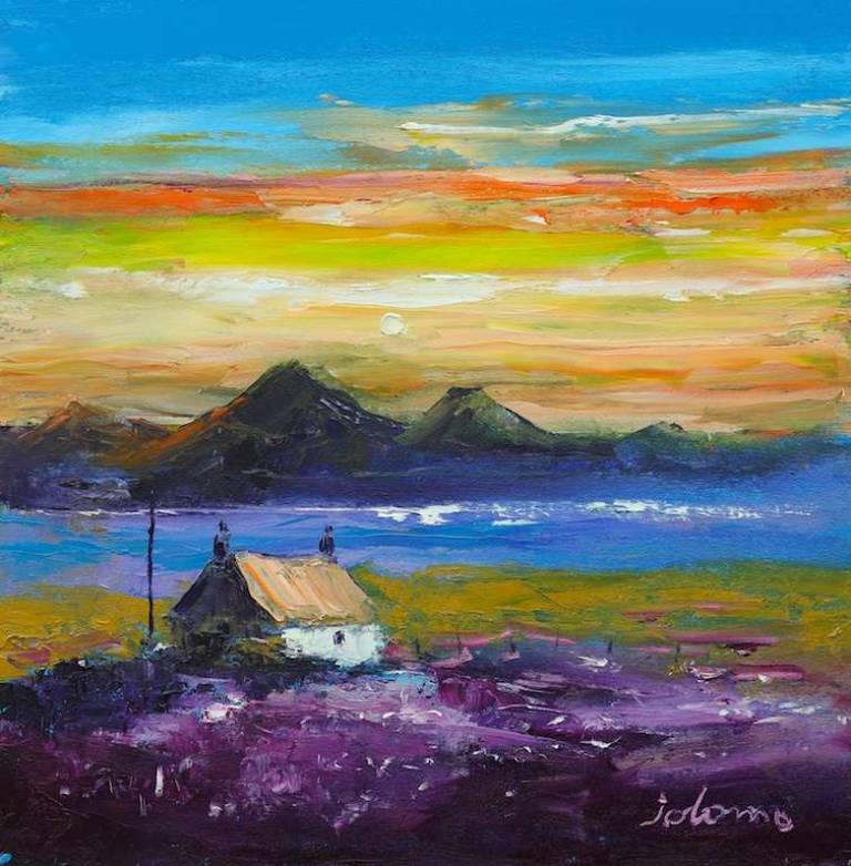 Eveninglight near Loch-na-Keal 16x16 - John Lowrie Morrison