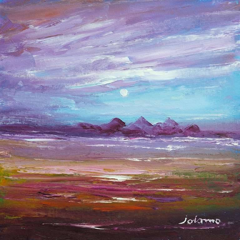 The Paps of Jura eveninglight 12x12 - John Lowrie Morrison