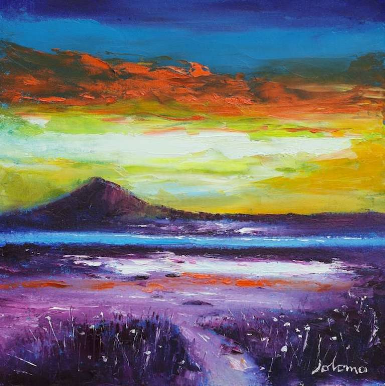 Autumn North Uist morninglight 16x16 - John Lowrie Morrison