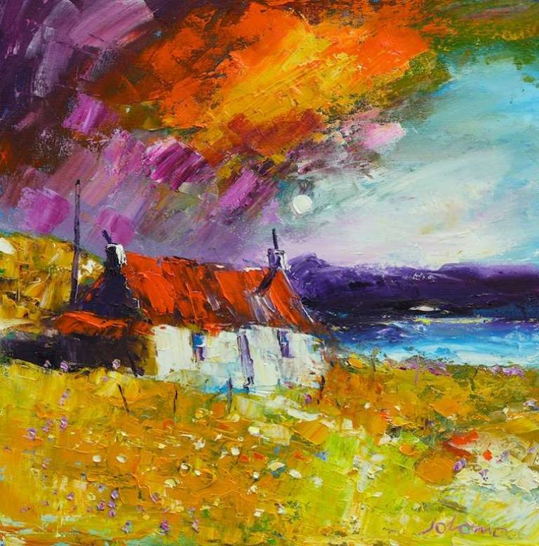 Storm brewing at Ben More Mull 16x16 - John Lowrie Morrison