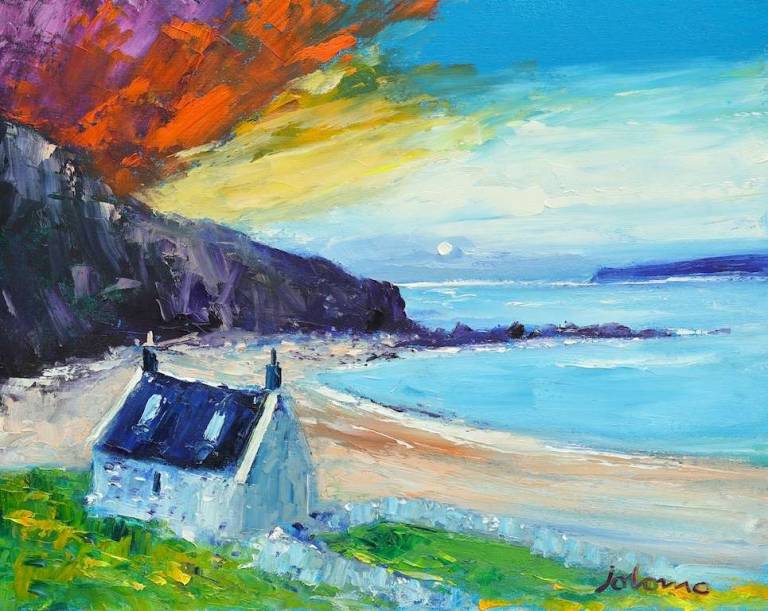 Storm passing Isle of Canna 16x20 - John Lowrie Morrison