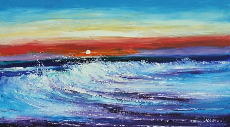 Big wave Isle of Jura 18x32 - John Lowrie Morrison