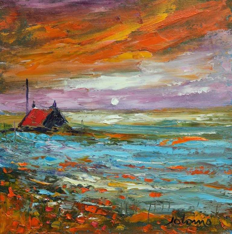 Sunset Isle of Gigha 12x12 - John Lowrie Morrison