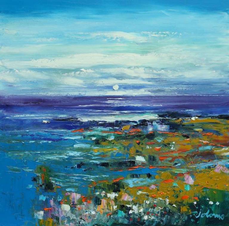 The rocks at Arinagour Isle of Coll 20x20 - John Lowrie Morrison