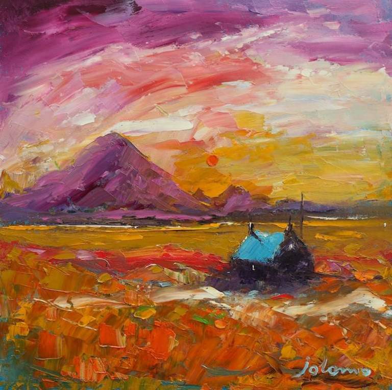 Ben Ronaigh Isle of Benbecula 16x16 - John Lowrie Morrison
