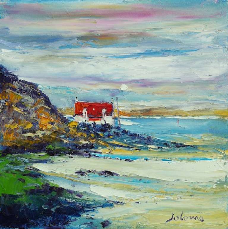 The airport Isle of Barra 12x12 - John Lowrie Morrison
