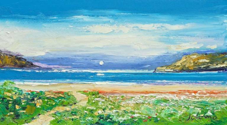 Calgary Bay Isle of Mull summerlight 10x18 - John Lowrie Morrison