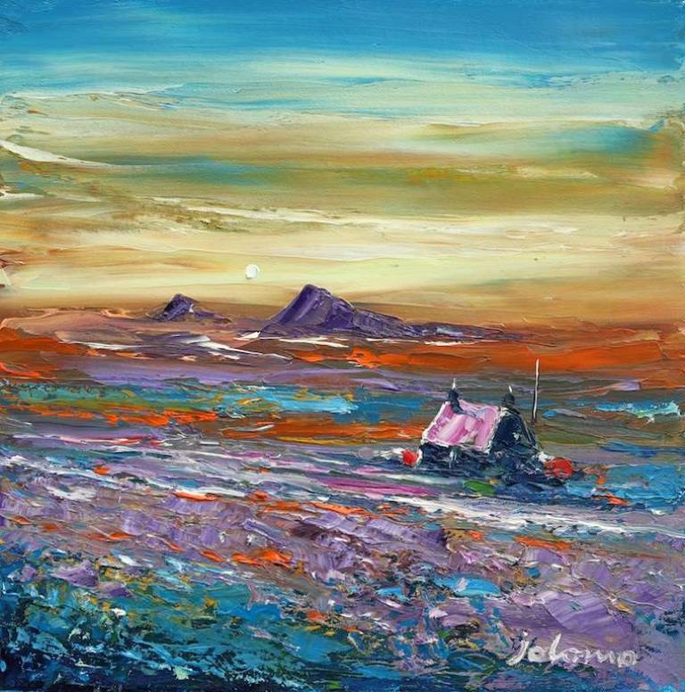 The North Uist Eveninglight 12x12 - John Lowrie Morrison