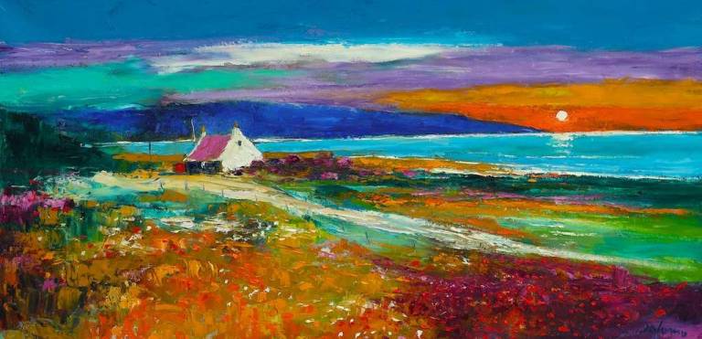 Eveninglight Westport Kintyre 20x40.JPG - John Lowrie Morrison