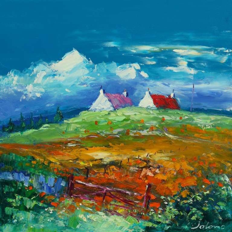 Summerlight on Isle of Gigha 20x20 - John Lowrie Morrison