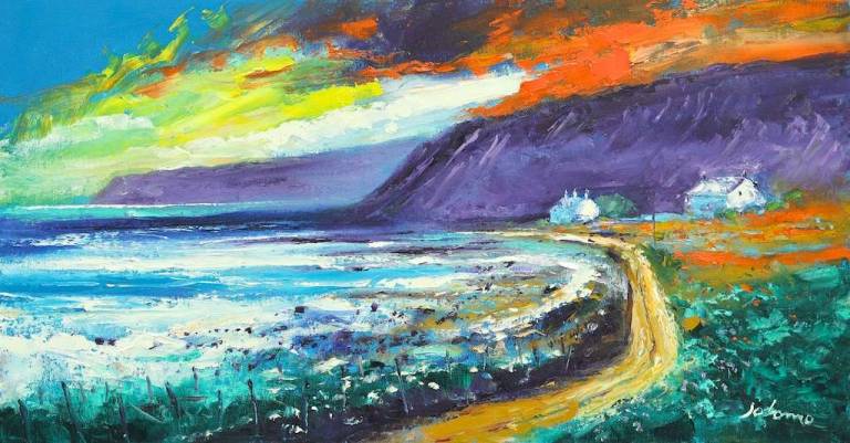 Auchenhew Bay Kildonan Isle of Arran 16x30 - John Lowrie Morrison