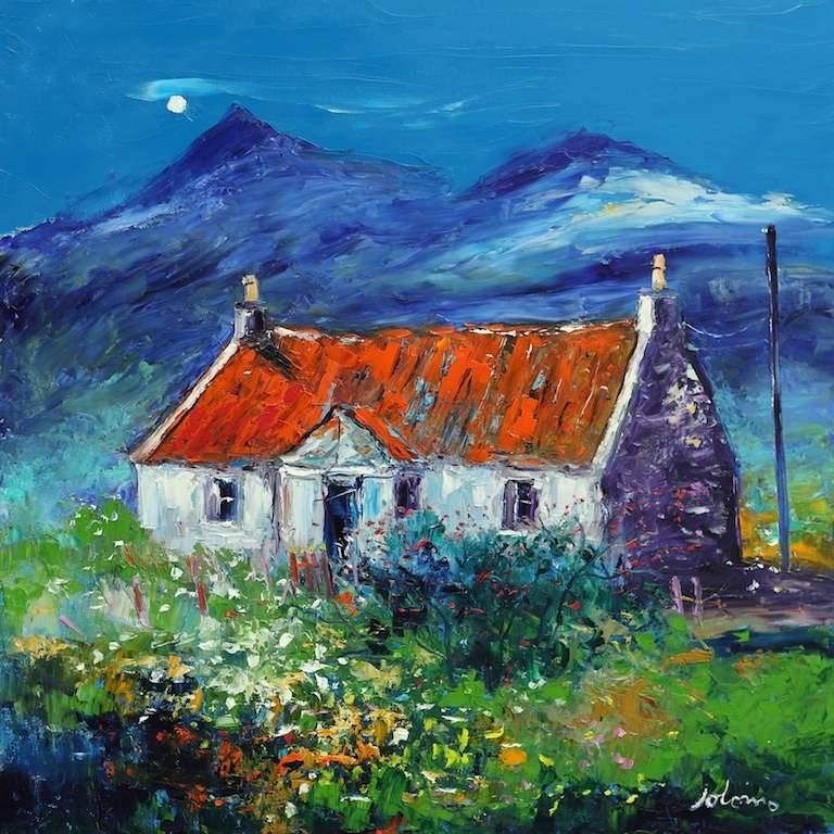 Looking over the Burg to Ben More 30x30 - John Lowrie Morrison