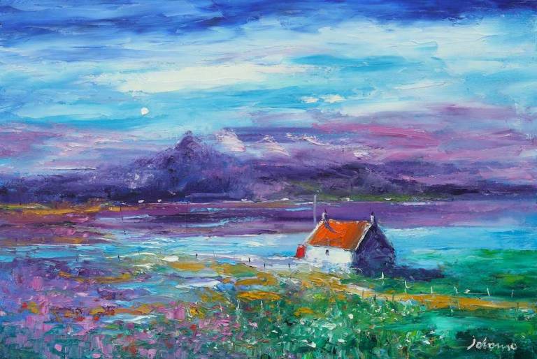 A misty morning North Uist 20x30 - John Lowrie Morrison