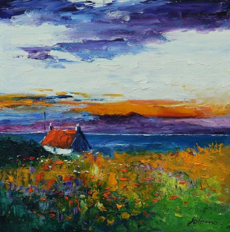 Eveninglight Isle of Gigha 20x20 - John Lowrie Morrison