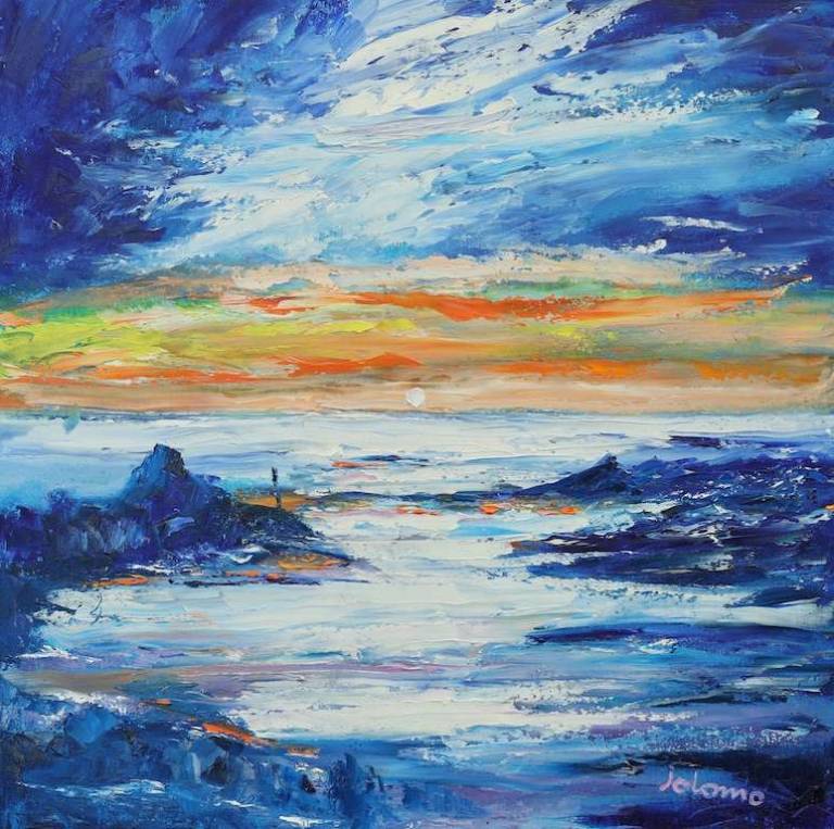 Eveninglight The Gauldrons Kintyre 24x24 - John Lowrie Morrison