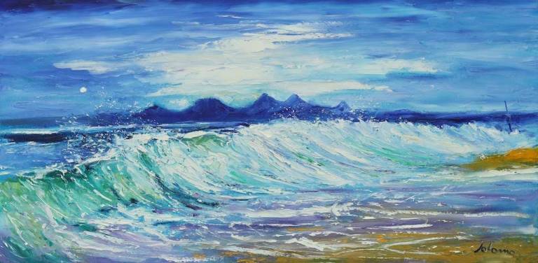 Isle of Jura rolling waves 20x40 - John Lowrie Morrison