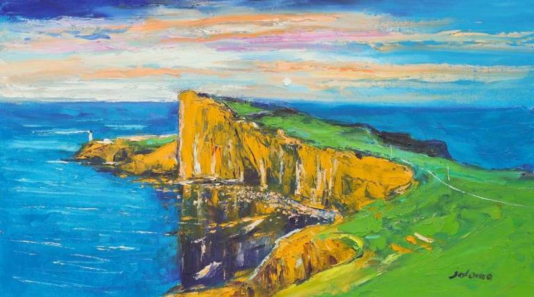Niest Point Lighthouse Isle of Skye 18x32 - John Lowrie Morrison