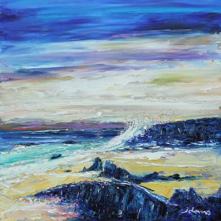 Rocky Luskentyre Isle of Harris 24x24 - John Lowrie Morrison