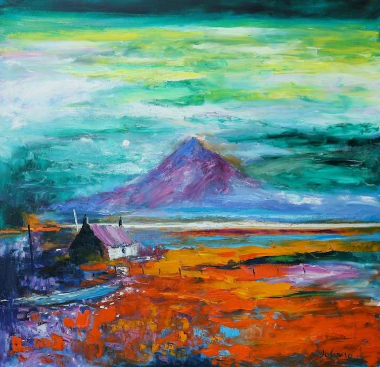 Morninglight a croft North Uist 40x40.jpg - John Lowrie Morrison