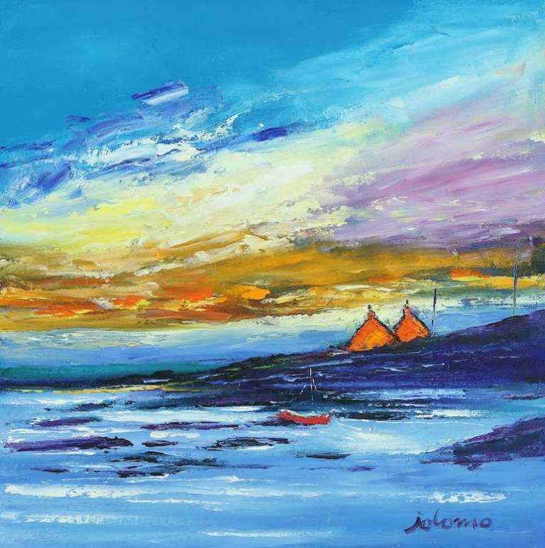 Eveninglight Isle of Tiree 20x20 - John Lowrie Morrison