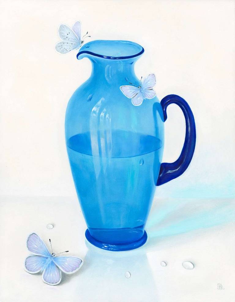 Blue Glass & Butterflies - Dawn Kay