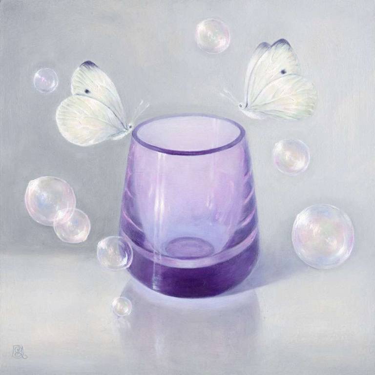 Purple Glass & Bubbles - Dawn Kay