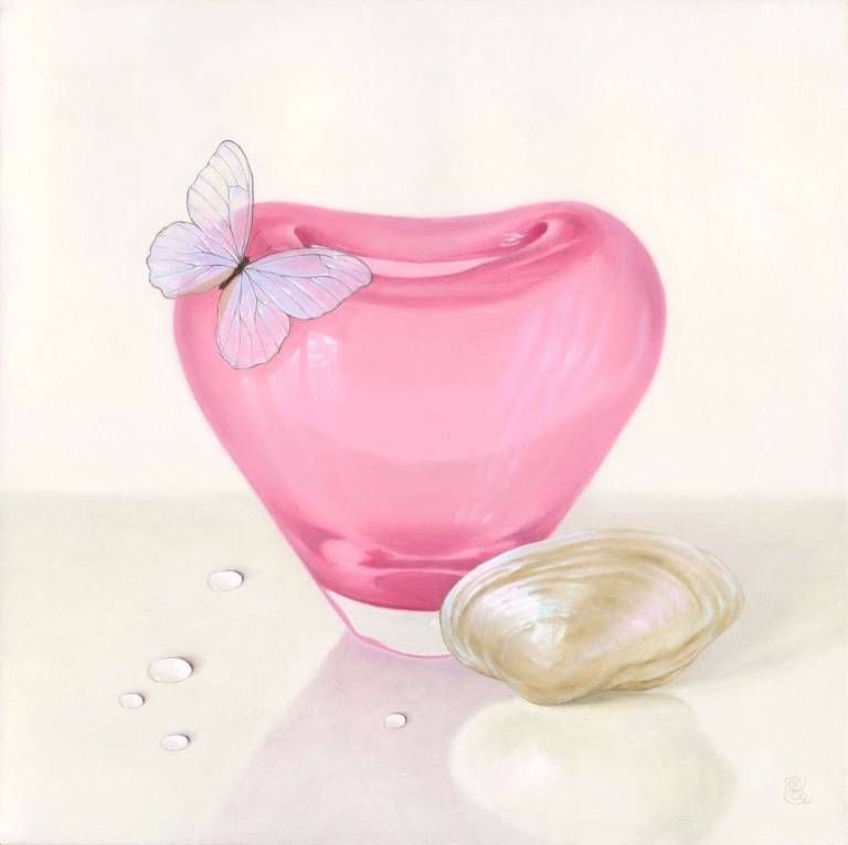 Heart Vase & Butterfly - Dawn Kay