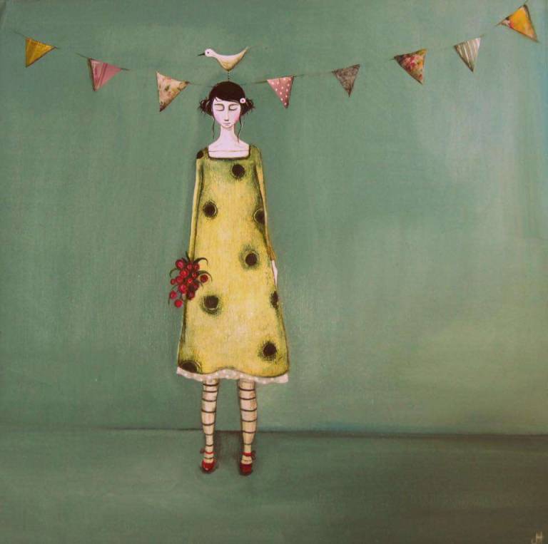 Betty And The Bunting (SOLD) - Jackie Henderson 