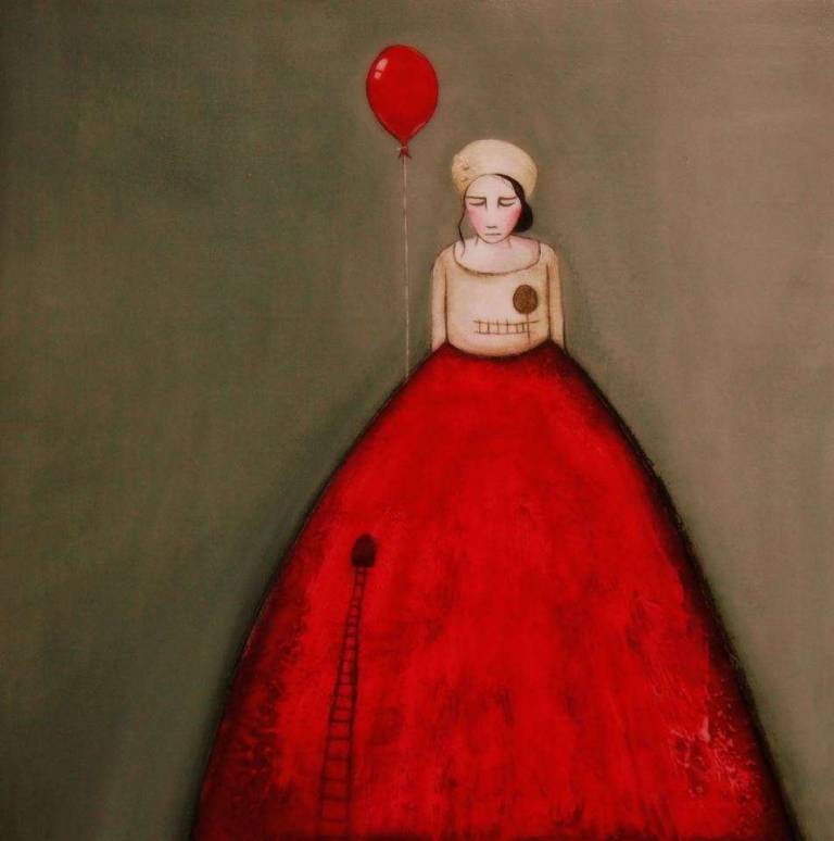 The Girl With Red Balloon (SOLD) - Jackie Henderson 