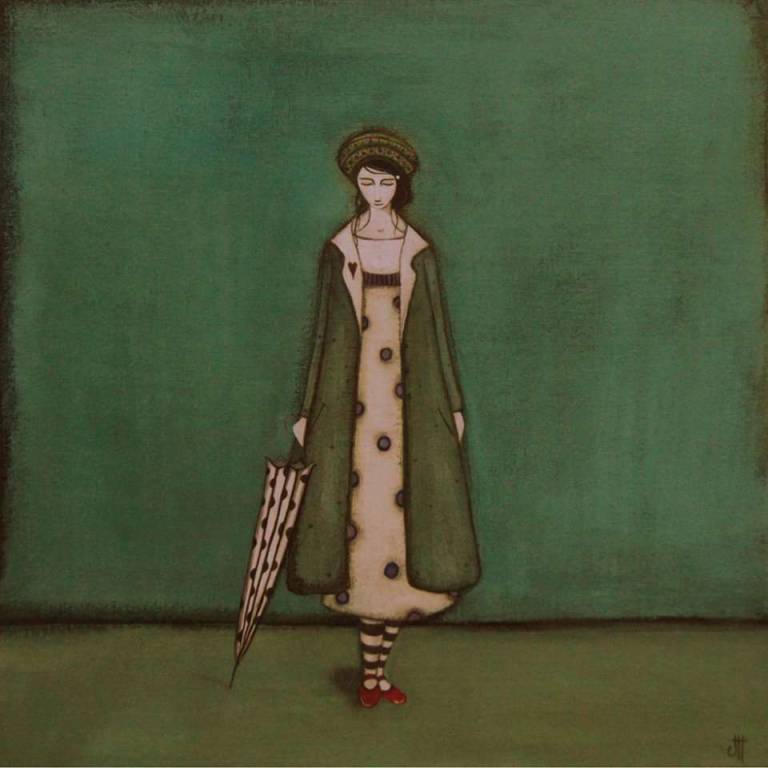 Betty With Brolly (SOLD) - Jackie Henderson 