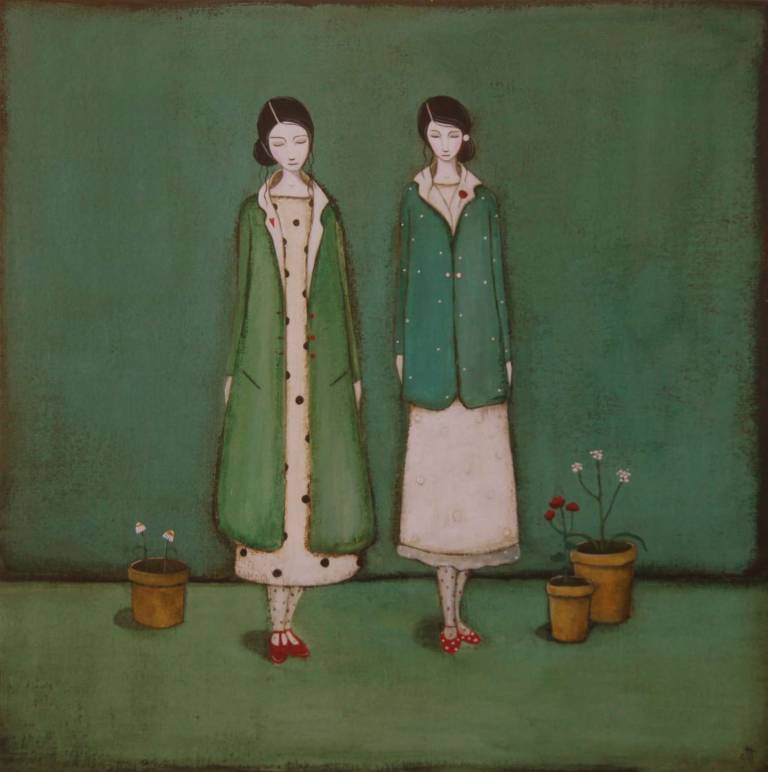 Betty And Doris, The Gardening Ladies (SOLD) - Jackie Henderson 