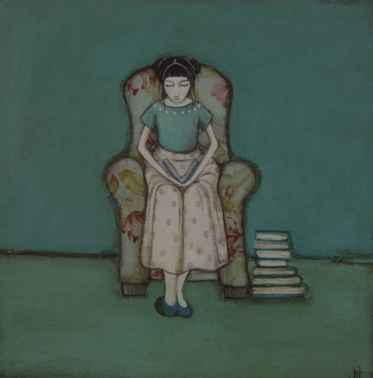 The Book Worm (SOLD) - Jackie Henderson 