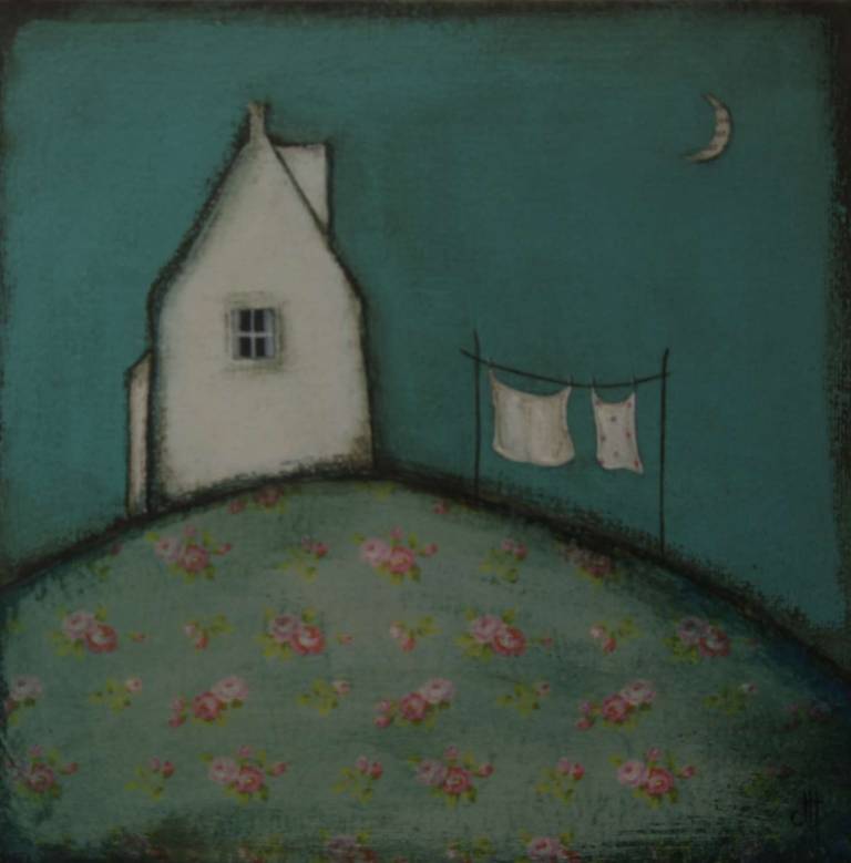 Crescent Moon Over Rosebud Cottage - Jackie Henderson 