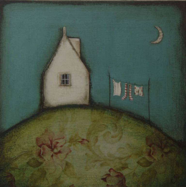 Crescent Moon Over Meadow Cottage (SOLD) - Jackie Henderson 