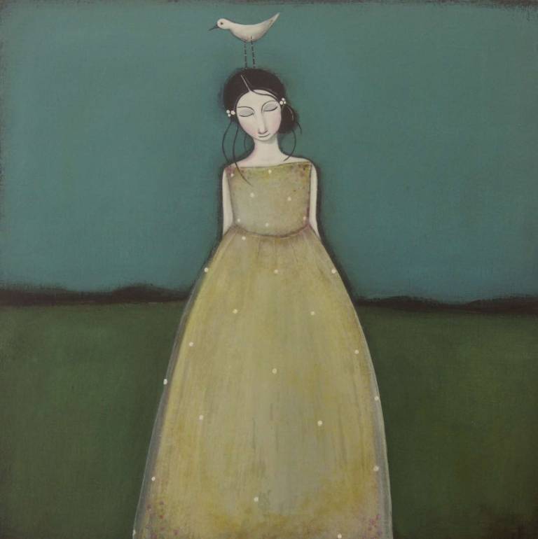 Living In The Glen With A Bird On My Head (SOLD) - Jackie Henderson 