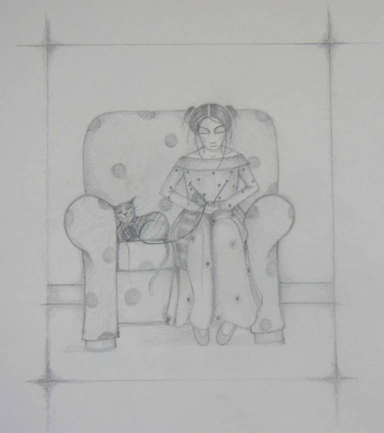 My Knitting Companion (SOLD) - Jackie Henderson 