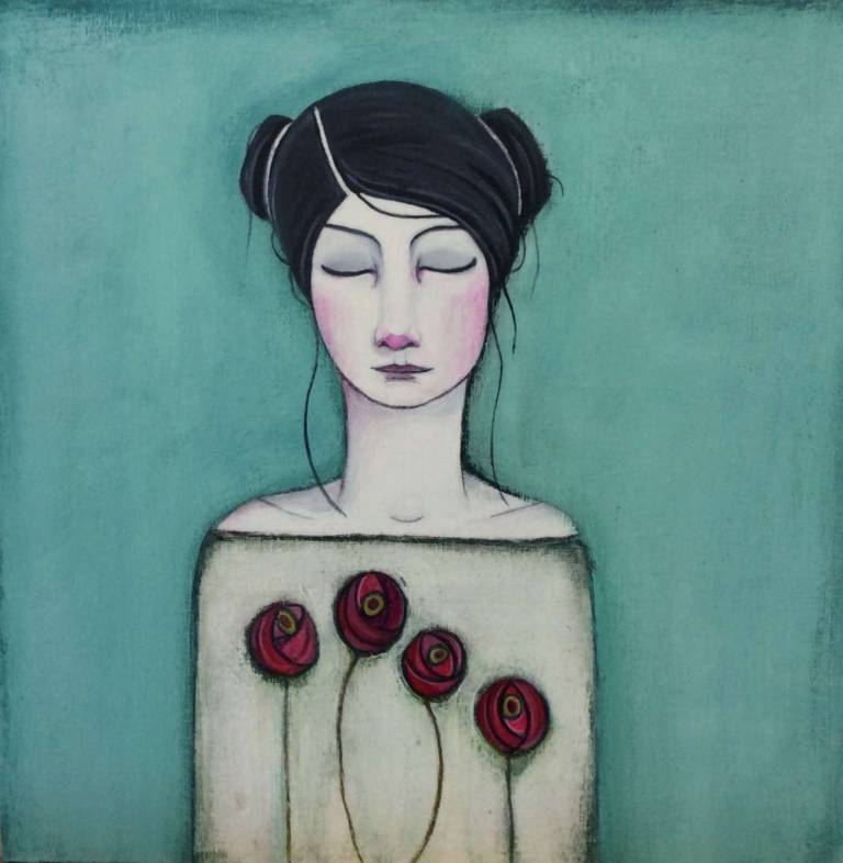 Four Glasgow Roses (SOLD) - Jackie Henderson 