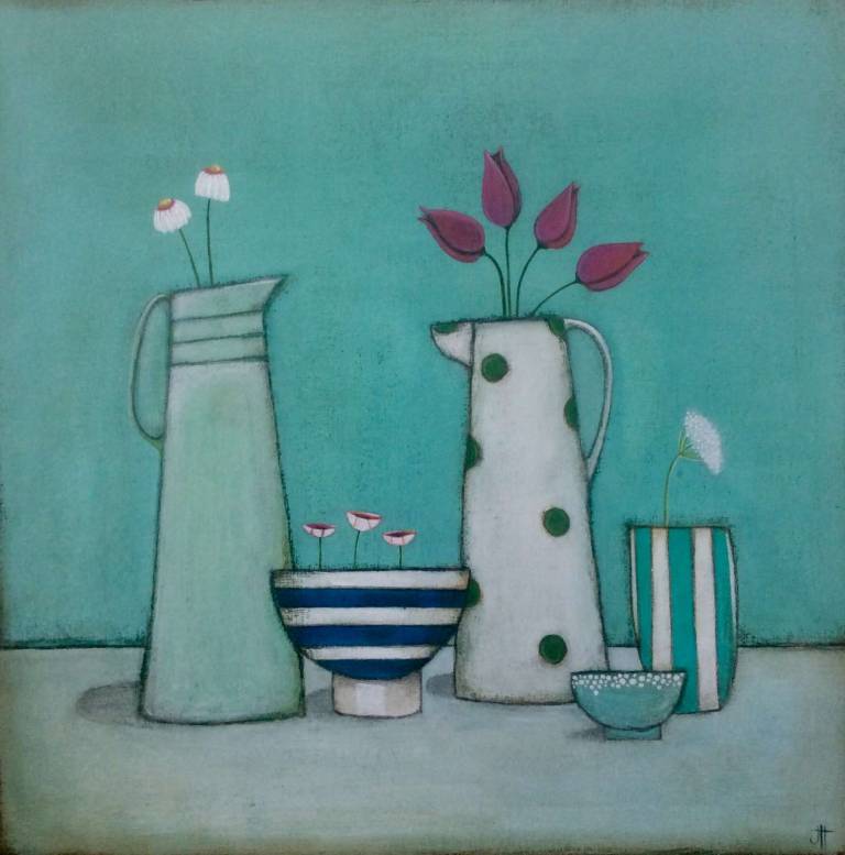 Still Life With Two Daisies (SOLD) - Jackie Henderson 
