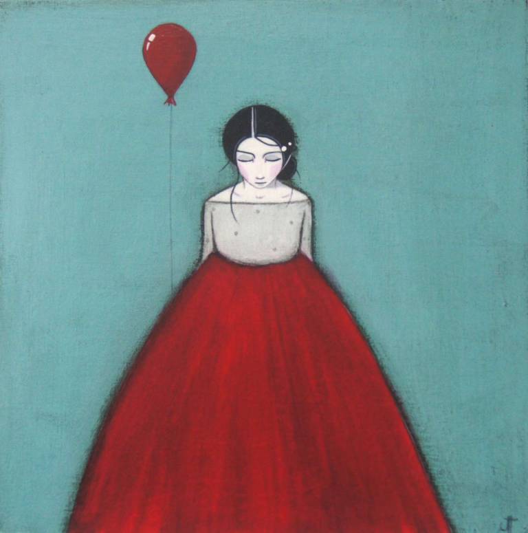 The Girl With A Red Balloon (SOLD) - Jackie Henderson 