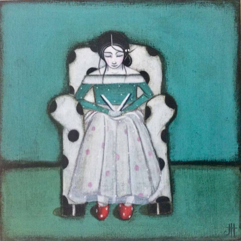 A Wee Book Lover (SOLD) - Jackie Henderson 