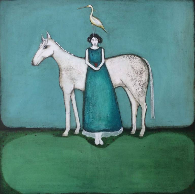 The Girl, The Horse And The Heron (SOLD) - Jackie Henderson 